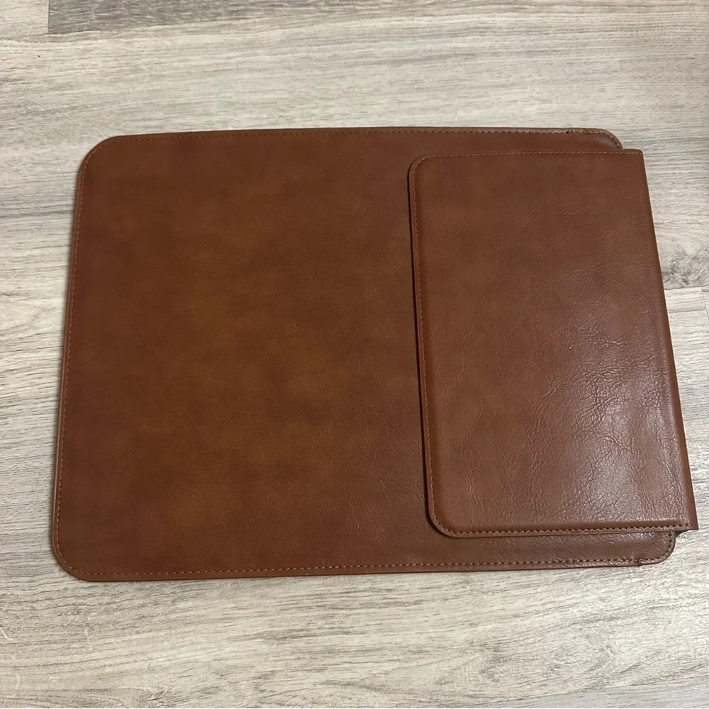 Leather laptop iPad sleeve Leather Laptop Case with Mouse Pad Notebook Computer